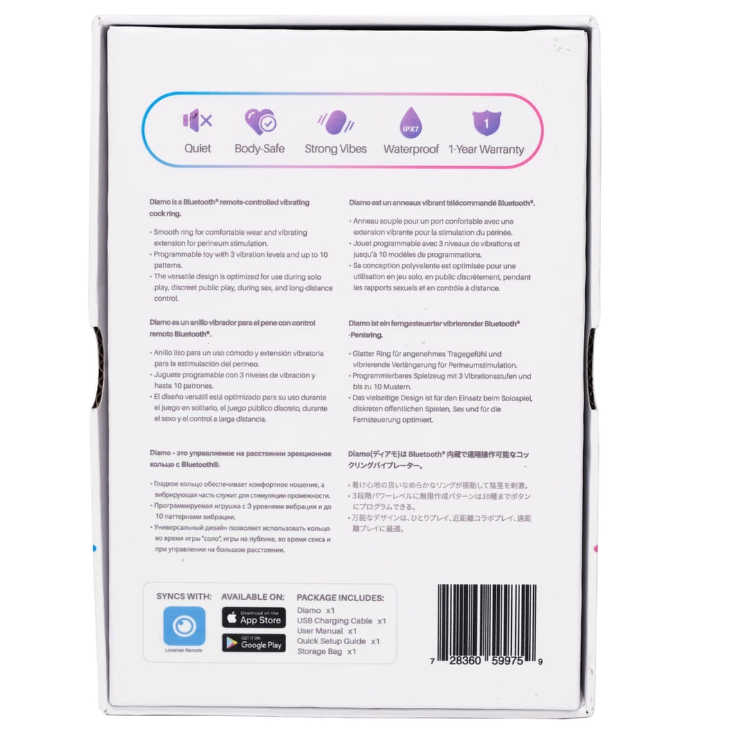Lovense - Diamo Remote-Controlled Vibrating Cock Ring