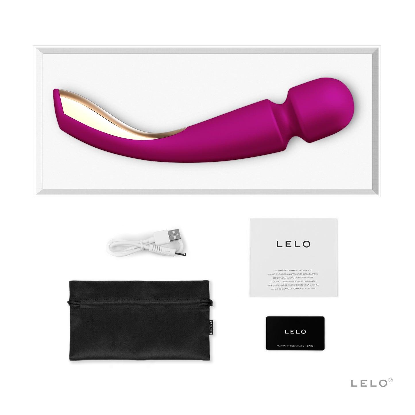 LELO Smart Wand 2 Medium Deep Rose