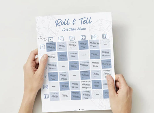 "Role the Dice, First Dates Edition" Printable Download Couples' Date Night Game