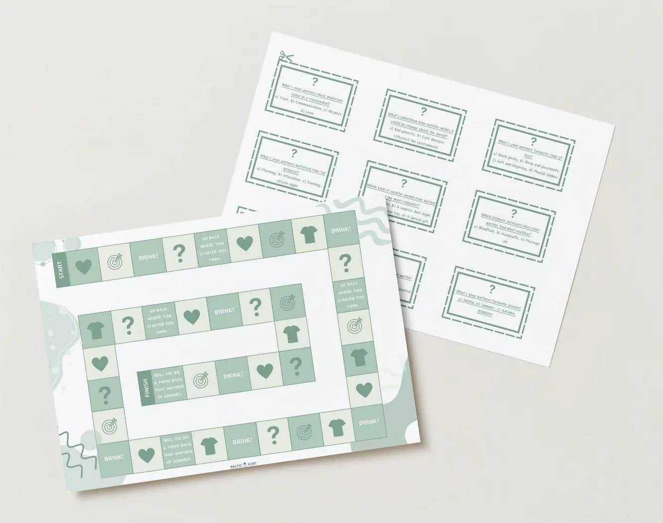 "Risky Romance" Printable Download Couples' Date Night Game